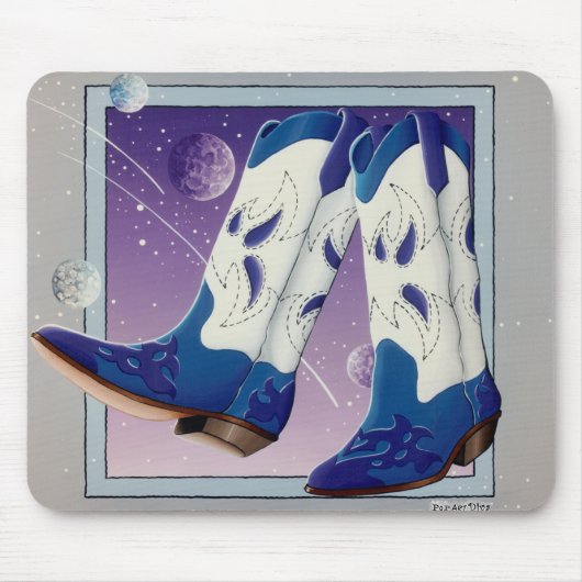 Mousepad - Elektrische Slide Cowboy Boots Muismat (Voorkant)