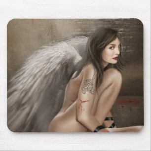 Mousepad Engel donker Muismat