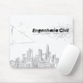 Mousepad Engenharia Civil Muismat (Met muis)