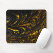Mousepad - F1488 "Black Gold Flow" 1 Muismat (Met muis)