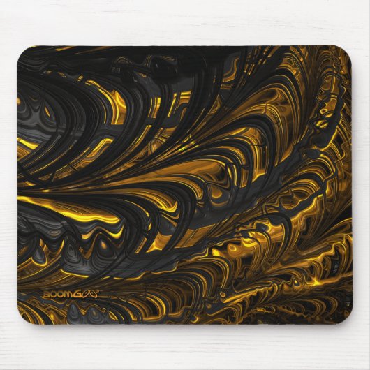 Mousepad - F1488 "Black Gold Flow" 1 Muismat (Voorkant)