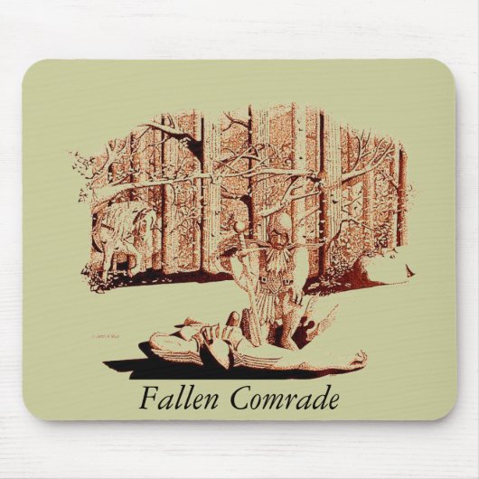 Mousepad - Fallen Comrade - sepia Muismat (Voorkant)