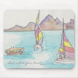 Mousepad "Fiji Waterverf Sketch" Muismat