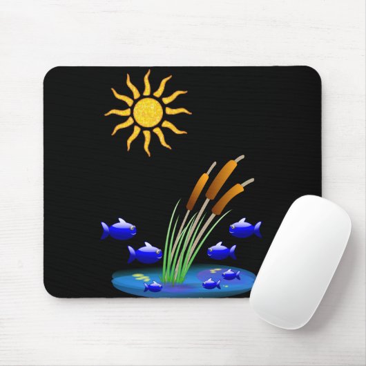 Mousepad Fish Muismat (Met muis)