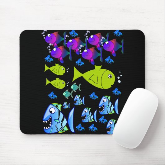 Mousepad Fish Muismat (Met muis)