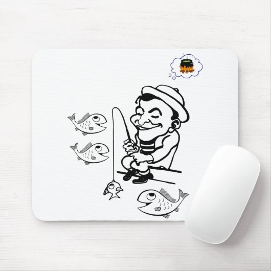 Mousepad Fish Muismat (Met muis)