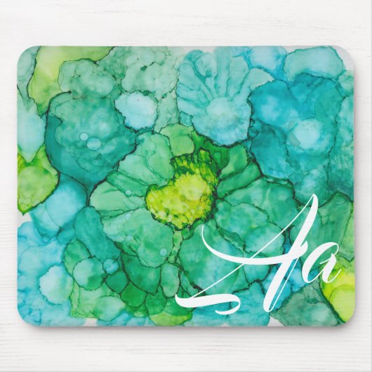 Mousepad "Floral Alcohol Ink Painting" Muismat (Voorkant)