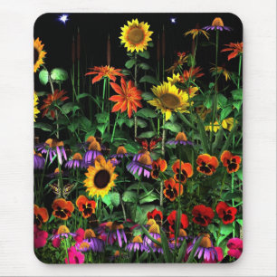 Mousepad Floral Flowers om acht half twee Muismat
