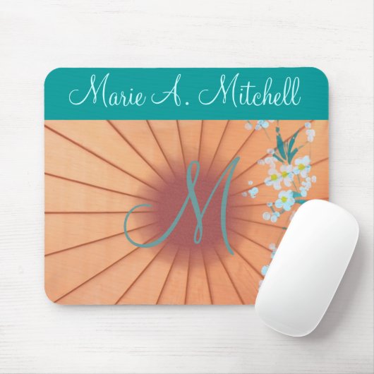 Mousepad ~ Floral : Monogram Muismat (Met muis)