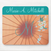 Mousepad ~ Floral : Monogram Muismat (Voorkant)