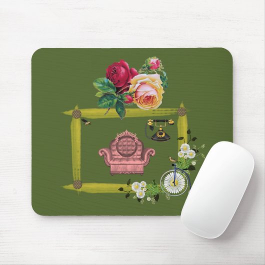 Mousepad Floral Muismat (Met muis)