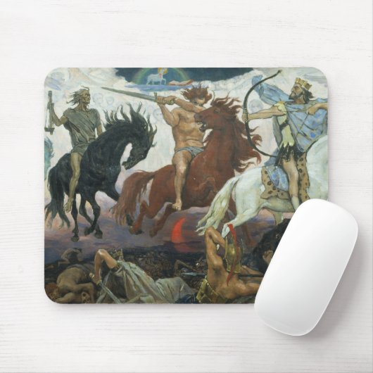 Mousepad Four Horsperma van Apocalypse Viktor Vasn Muismat (Met muis)