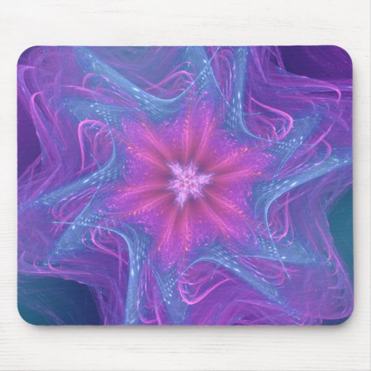 Mousepad Fractal Delicate Cyaan Palet Muismat (Voorkant)