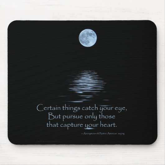 MOUSEPAD, Full Moon en Native American gezegde Muismat (Voorkant)