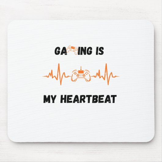 Mousepad 'Gamen Is Mijn Hartslag' Muismat (Voorkant)