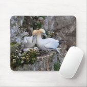 Mousepad: Gannets en bloemen Muismat (Met muis)
