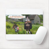 Mousepad. Gelukkige Thanksgiving-kalkoen Muismat (Met muis)