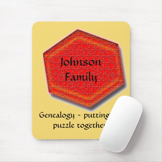 Mousepad - Genealogie - het samenvoegen van de puz Muismat (Met muis)