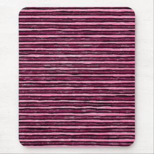 Mousepad, Geschilderde Strepen, Roze en Magenta Muismat