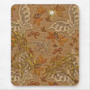 Mousepad Gold Beige Butterfly 2 Muismat