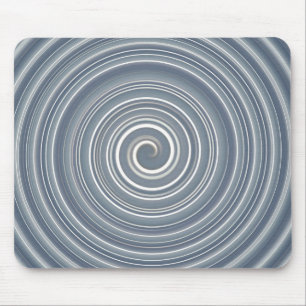 Mousepad grau-weisse Spirale Muismat
