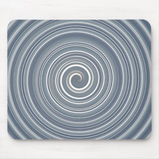 Mousepad grau-weisse Spirale Muismat (Voorkant)