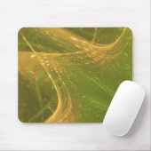 Mousepad groen geel asymmetrisch fractaal muismat (Met muis)