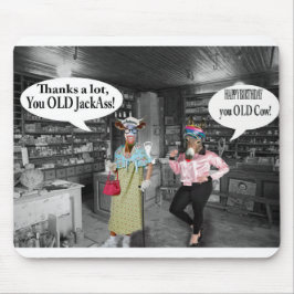 Mousepad Happy Birthday koe en Jackass Muismat