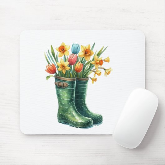 Mousepad-Hello Spring Floral Mouse Pad Muismat (Met muis)