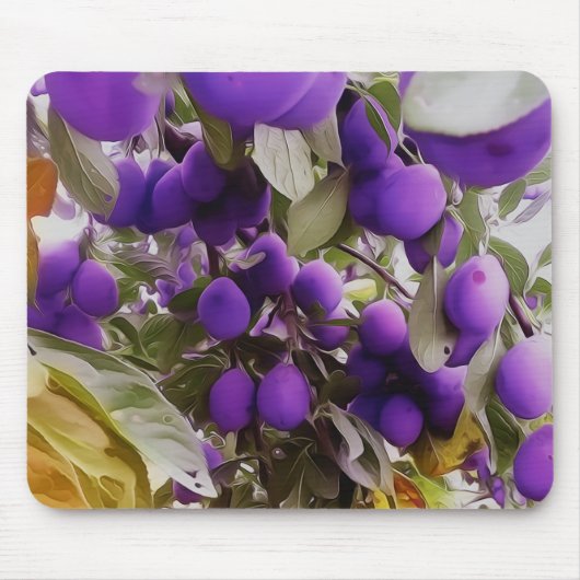 Mousepad Herfst Oogstdagen Pruimen Muismat (Voorkant)