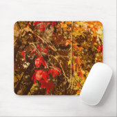 Mousepad Herfst Rode Gele Wijnstokken Muismat (Met muis)