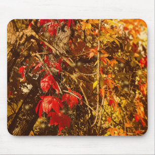 Mousepad Herfst Rode Gele Wijnstokken Muismat