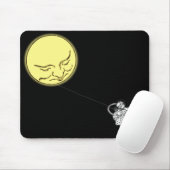 Mousepad: Het meisje met de maan op een Koord Muismat (Met muis)