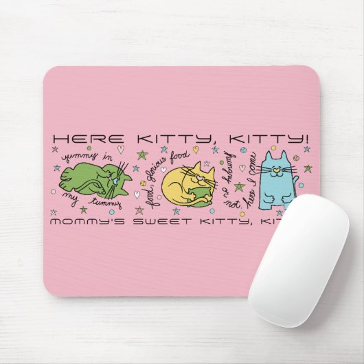 Mousepad "Hier Kat, Kat!" Muismat (Met muis)