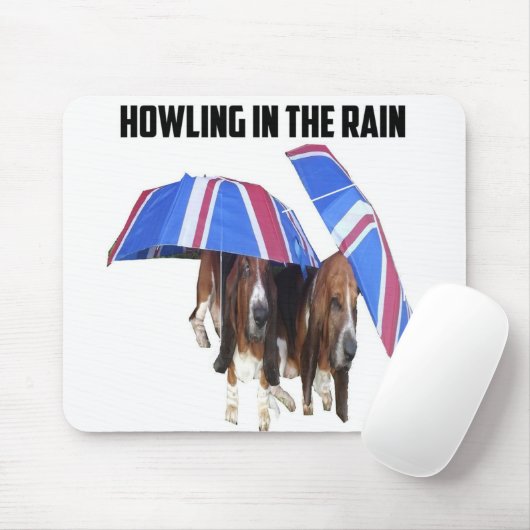 Mousepad Howling in de regen Muismat (Met muis)