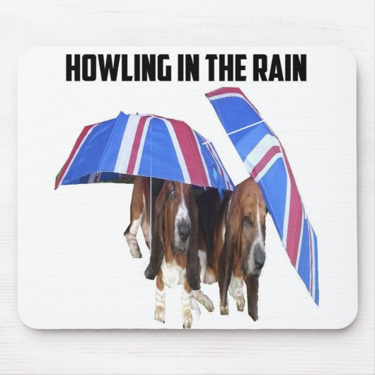 Mousepad Howling in de regen Muismat (Voorkant)