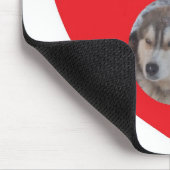 Mousepad Husky Heart Red Wees mijn Valentijn Muismat (Hoek)