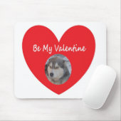 Mousepad Husky Heart Red Wees mijn Valentijn Muismat (Met muis)