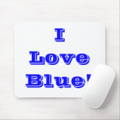 Mousepad I Love Blue Muismat (Met muis)