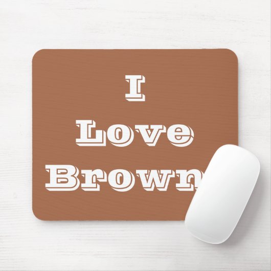 Mousepad I Love Brown Muismat (Met muis)