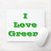 Mousepad I Love Green Muismat (Met muis)