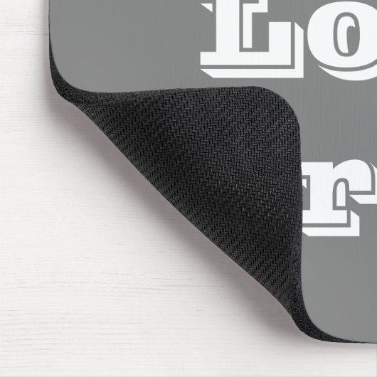 Mousepad I Love Grey Muismat (Hoek)