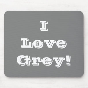 Mousepad I Love Grey Muismat