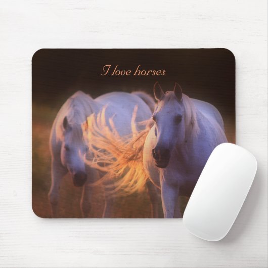 Mousepad - I love horses Muismat (Met muis)