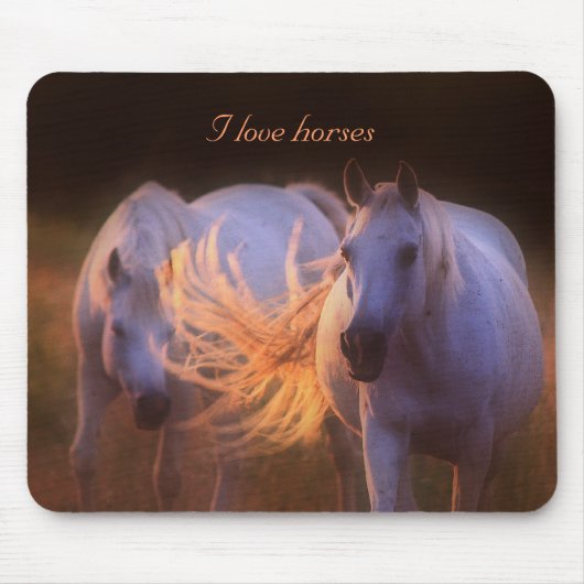Mousepad - I love horses Muismat (Voorkant)