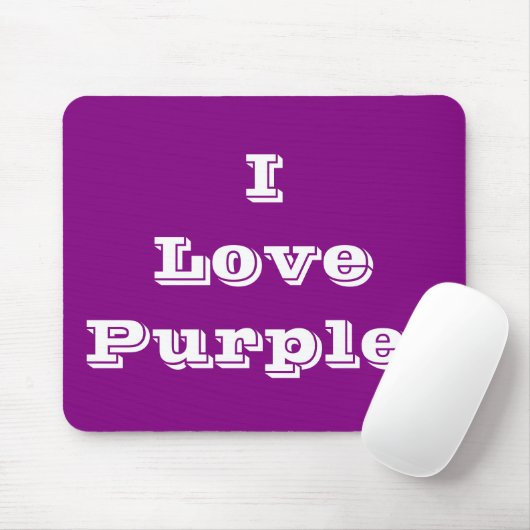 Mousepad I Love Paars Muismat (Met muis)