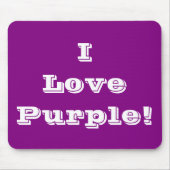 Mousepad I Love Paars Muismat (Voorkant)