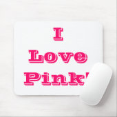 Mousepad I Love Pink Muismat (Met muis)