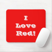 Mousepad I Love Red Muismat (Met muis)