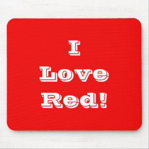 Mousepad I Love Red Muismat